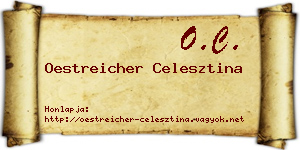 Oestreicher Celesztina névjegykártya